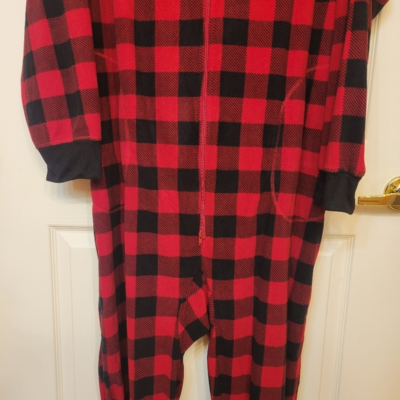 Family PJs Intimates Red Rib-Knit Cuffs Check Holiday Mens XL Pajamas Loungewear - Picture 5 of 6